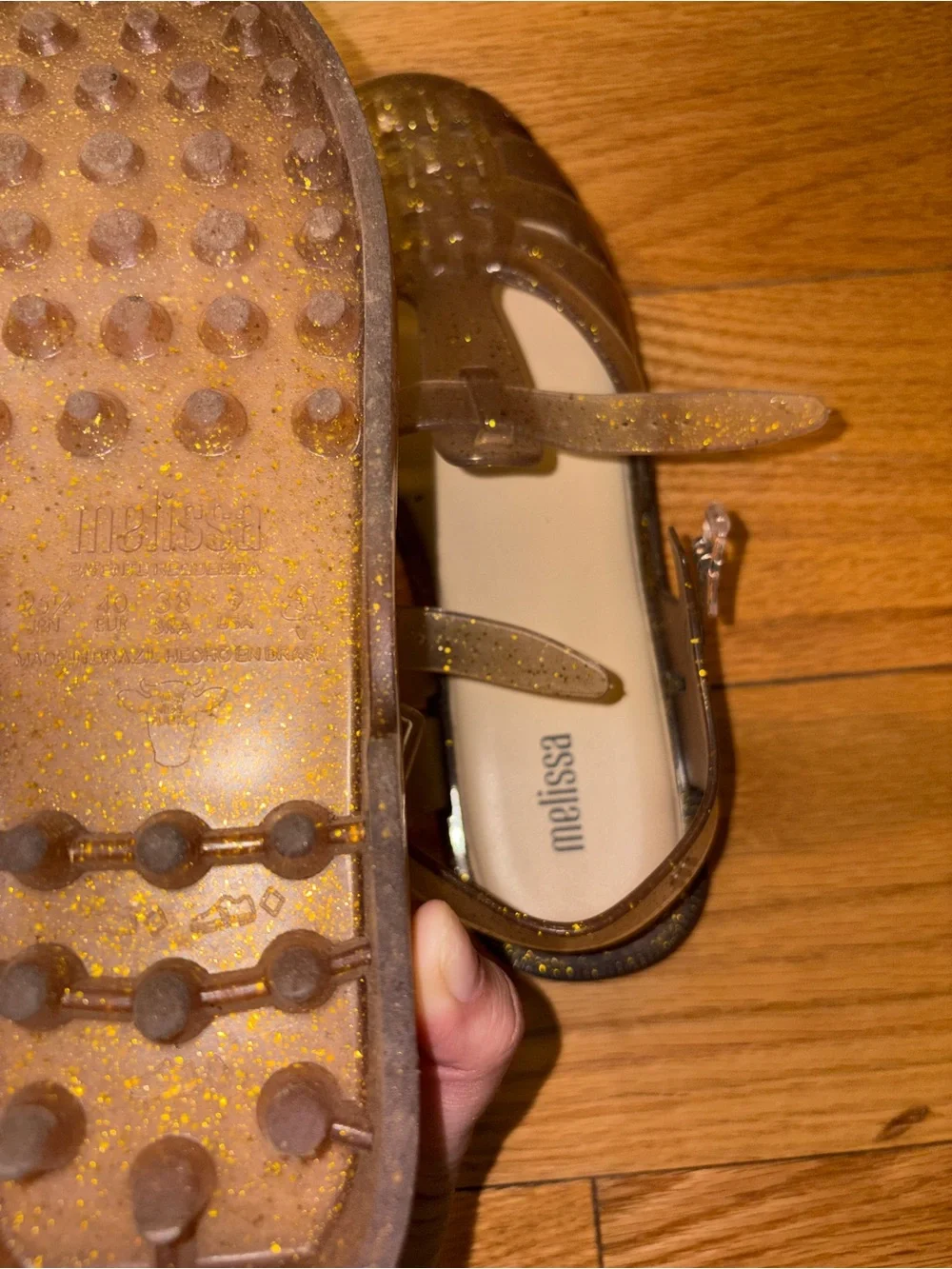 Melissa Glitter Jelly Sandals - Gold - Picture 5 of 7